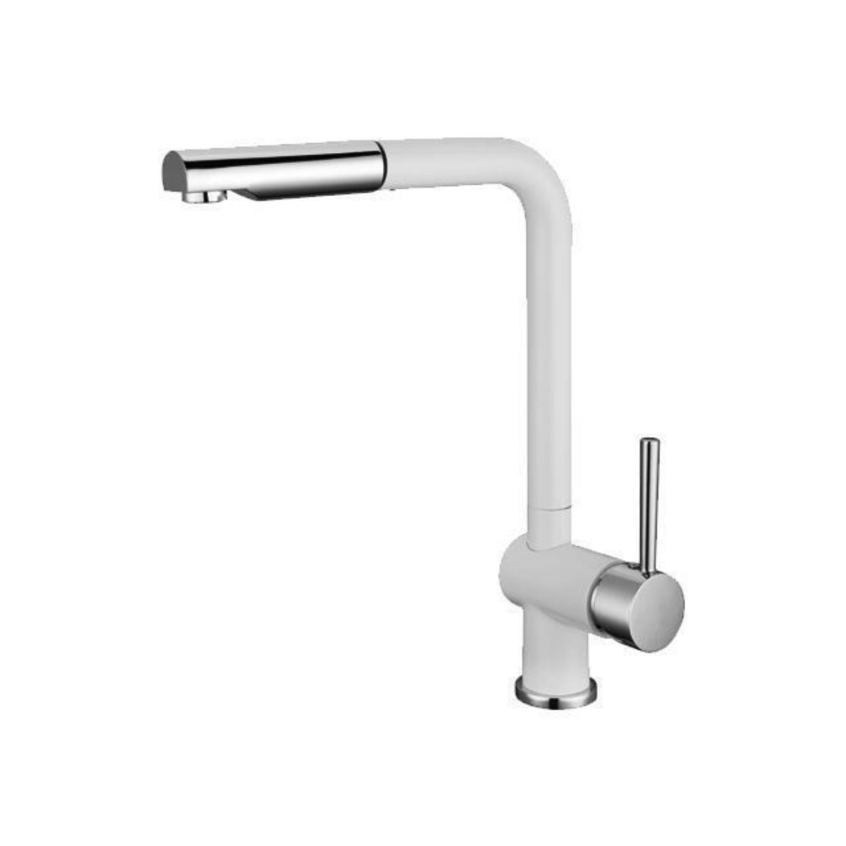 Imagem de Torneira de Cozinha Branca Bica Extraível