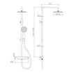 medidas coluna de duche termostática em aço inoxidável CL012
