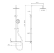 Imagen de Columna de ducha termostática de acero inoxidable