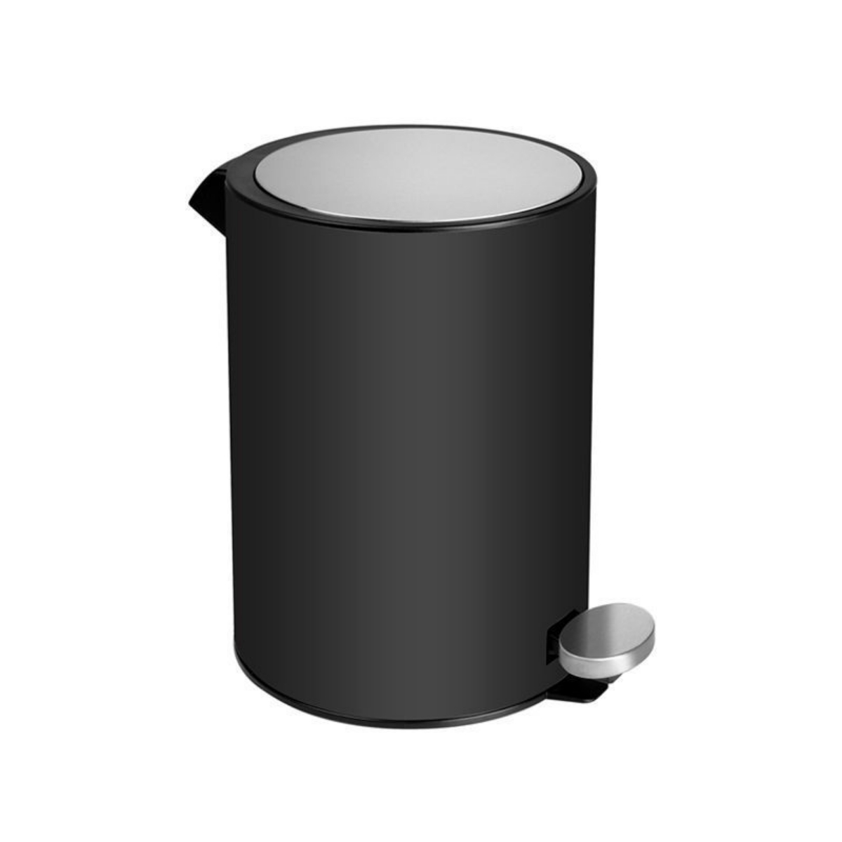 Imagem de Balde do lixo Preto com pedal de 5L em aço inoxidável