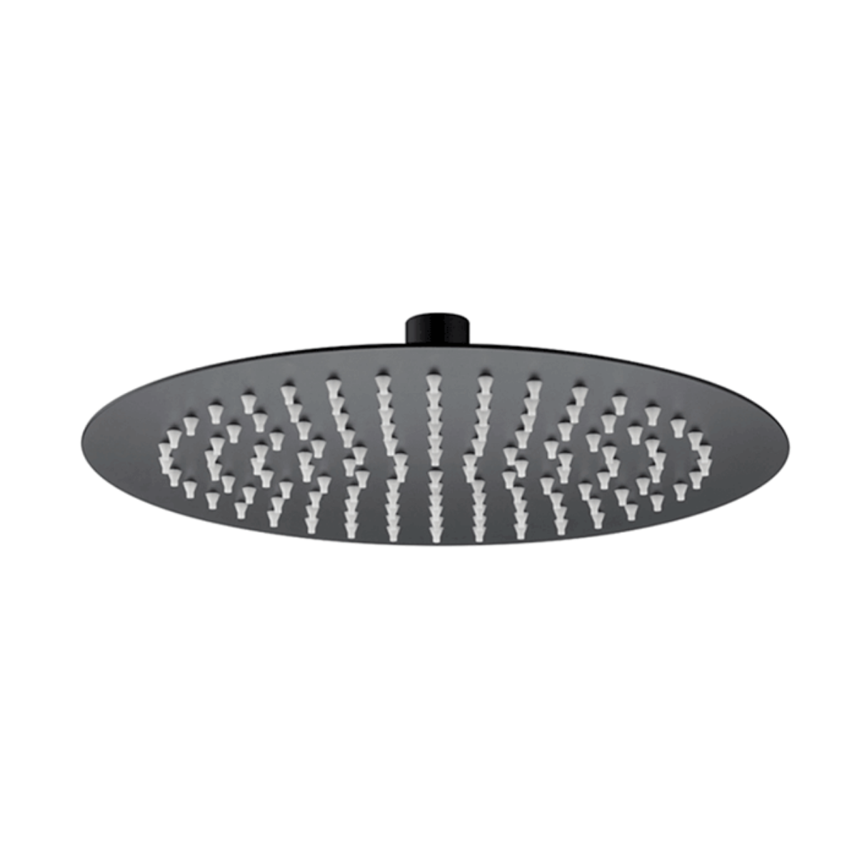 Imagen de Rociador de Ducha Redondo de Techo 25 cm Negro Mate en Acero Inoxidable 304 Ultrafino