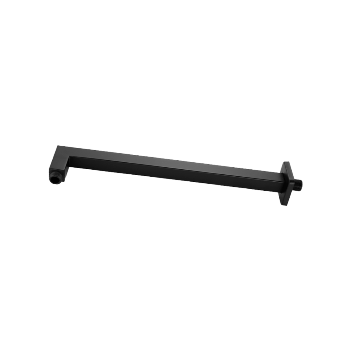 Imagem de Braço chuveiro de parede quadrado 40cm Inox preto