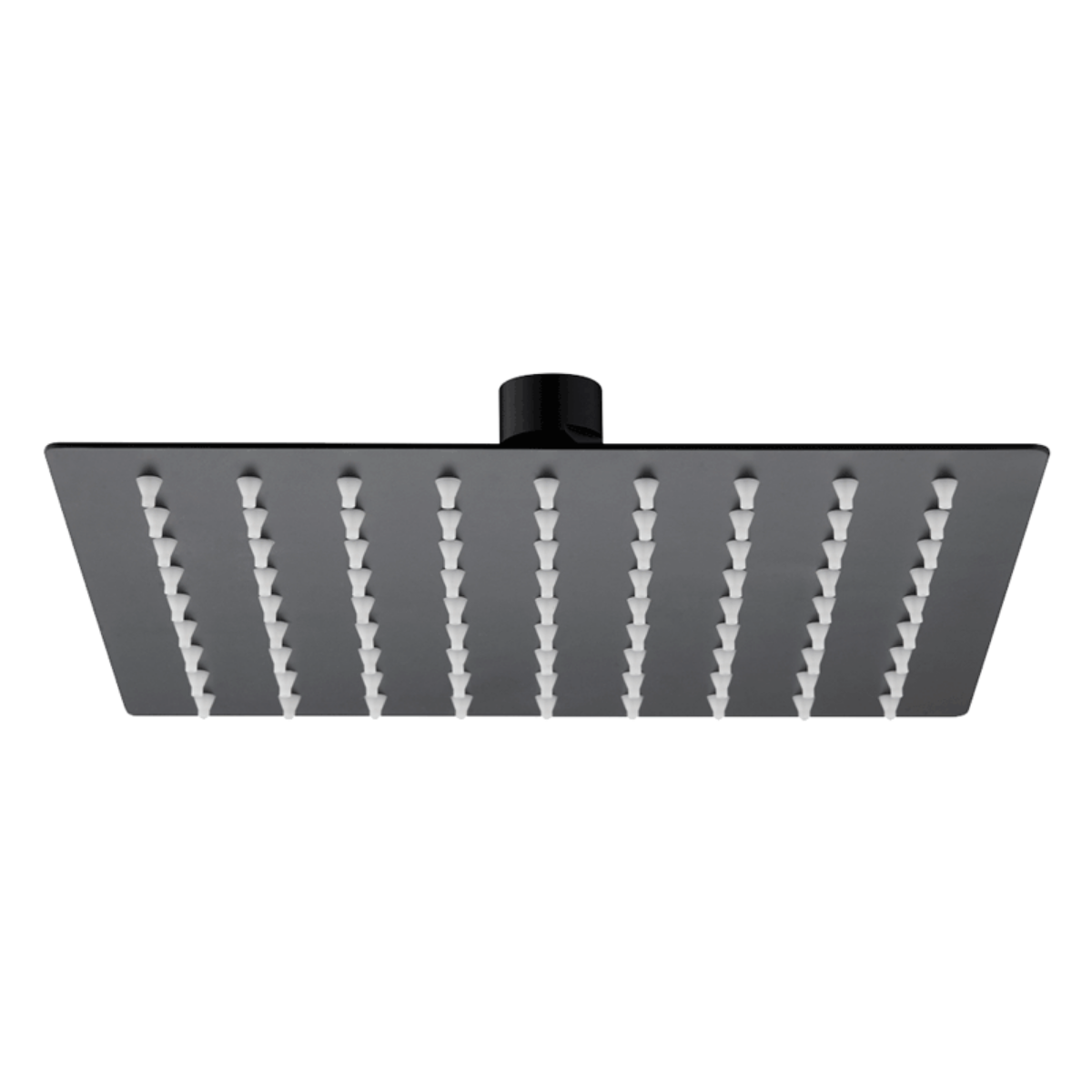 Imagem de Chuveiro de Teto Quadrado 30x30 cm Preto Mate em Aço Inoxidável 304 Ultrafino