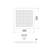 Imagem de Chuveiro de teto quadrado 30cm Latão