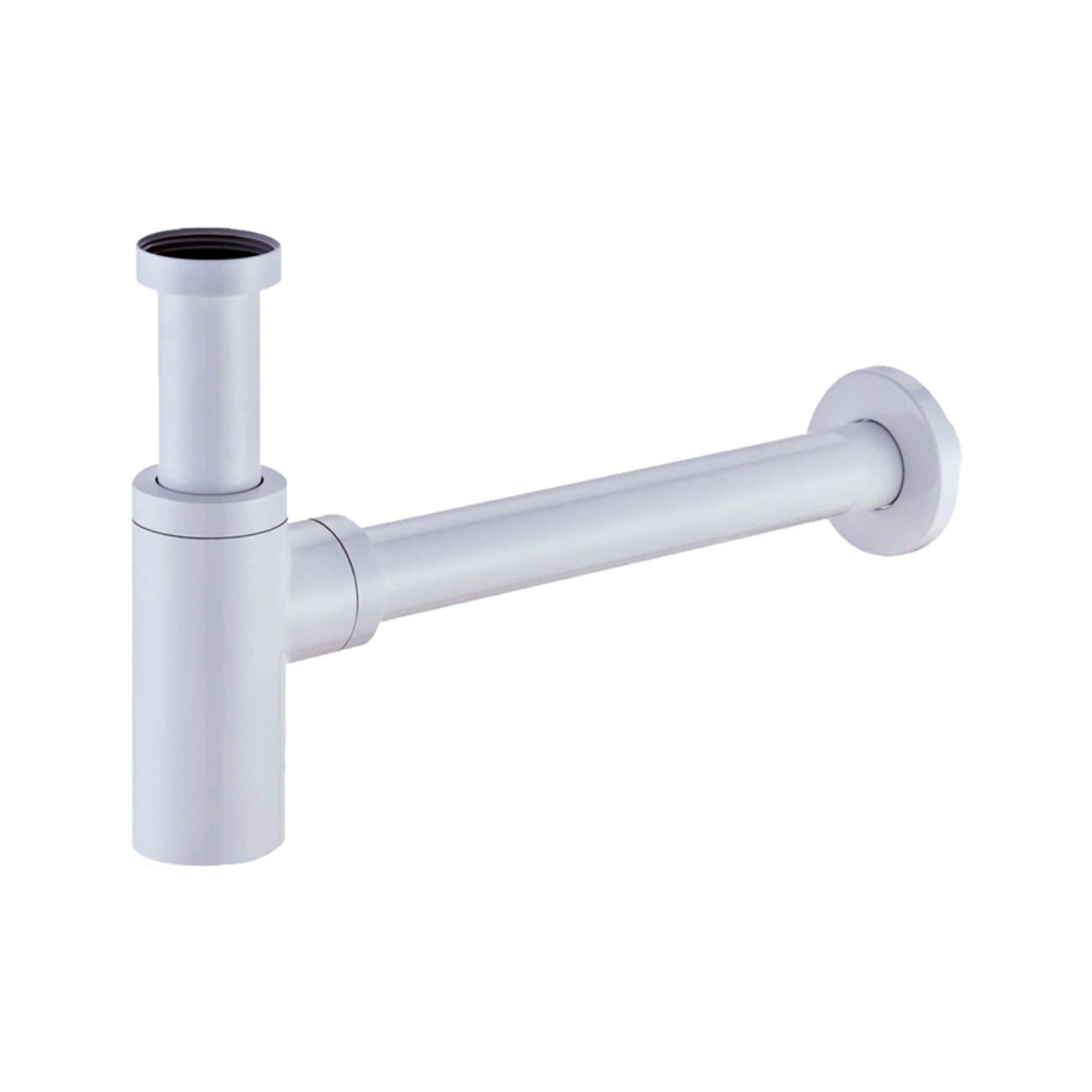 Imagen de Sifón para lavabo blanco redondo y decorativo