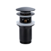 Imagem de Válvula Clic-Clac Preta Mate 1 1/4" em Latão com Tampa de 66 mm