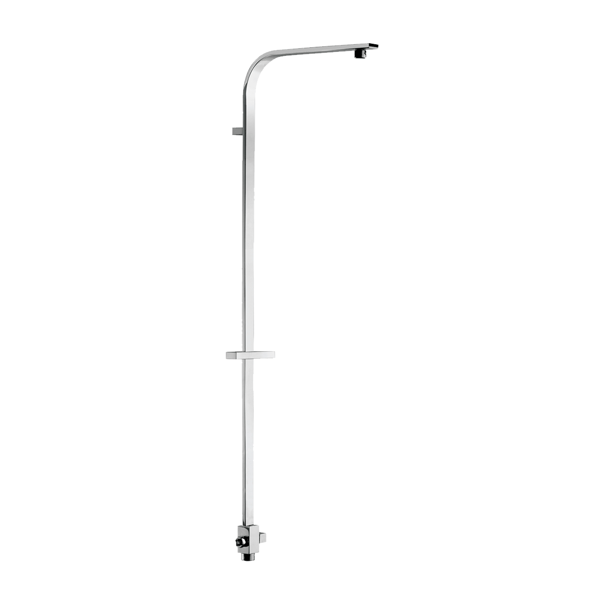 Imagen de Barra de ducha fija rectangular moderna de latón
