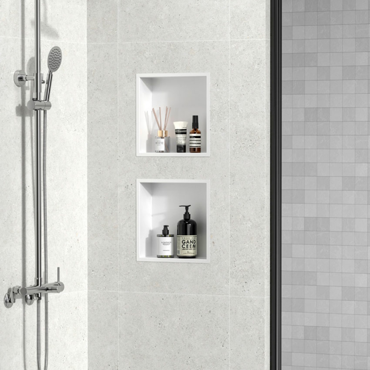 Imagen de Hornacina Baño Acero Inox 30x30x10 Blanco