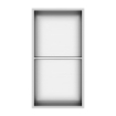 Imagem de Nicho de Parede 30x60x10 em Inox Escovado, 2 Prateleiras