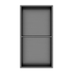 Imagen de Hornacina de Ducha 30x60x10 Vertical Gun Metal PVD AISI 304 con 2 Estantes