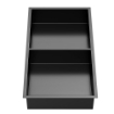 Imagen de Hornacina de Ducha 30x60x10 Vertical Gun Metal PVD AISI 304 con 2 Estantes
