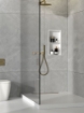 Imagen de Hornacina de Ducha 30x60x10 Vertical Blanco Mate AISI 304 con 2 Estantes para Empotrar