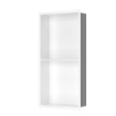 Imagen de Hornacina de Ducha 30x60x10 Vertical Blanco Mate AISI 304 con 2 Estantes para Empotrar