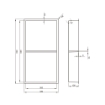 Imagem de Nicho de Duche 30x60x10 Vertical Preto Mate AISI 304 com 2 Prateleiras para Embutir
