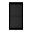 Imagem de Nicho de Duche 30x60x10 Vertical Preto Mate AISI 304 com 2 Prateleiras para Embutir