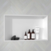 Imagen de Hornacina de Ducha 60x30x10 Horizontal Blanco Mate AISI 304 para Empotrar