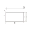 Imagen de Hornacina de Ducha 60x30x10 Horizontal Blanco Mate AISI 304 para Empotrar