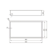 Imagen de Hornacina de Ducha 60x30x10 Horizontal Gun Metal PVD AISI 304 para Empotrar