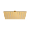 Imagem de Chuveiro de Teto Quadrado 25x25 cm Ouro Mate em Inox 304 Ultra Fino