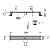 Imagem de Calha de duche Inox 30cm com grelha perfurada