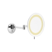 Imagen de Espejo de Maquillaje LED Cromado de 23 cm con Aumento 5x y Brazo Articulado