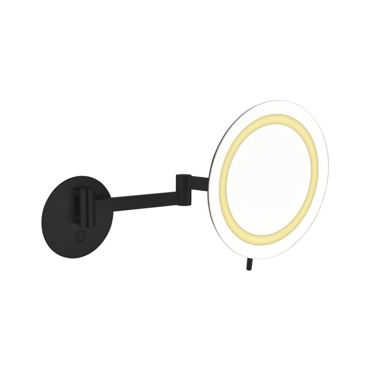 Imagen de Espejo de Maquillaje Negro con LED, Aumento 5x y Brazo Articulado – 23 cm