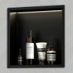 Imagen de Hornacina de Baño con LED 30x30 Negro Mate