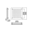 Imagen de Rociador de Techo Cuadrado 30×30 cm de Inox 304 Pulido – Empotrado