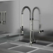 Imagen de Grifo industrial de Acero Inox para Cocina con Caño y Ducha de Mano