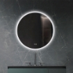 Imagem de Espelho LED Redondo com Luz Frontal, Desembaciador e Sensor Tátil – 60 ou 80 cm