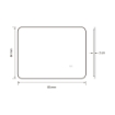 Imagen de Espejo LED Rectangular, Marco Negro 80x60, Antivaho y Luz Regulable