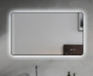 Imagem de Espelho LED Retangular 100x60 cm com Moldura Preta, Luz Retroprojetada e Desembaciador