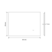 Imagem de Espelho LED Retangular 80x60 cm com Luz Indireta e Desembaciador