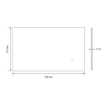 Imagen de Espejo LED Rectangular 100x60 cm con Luz Indirecta y Antivaho