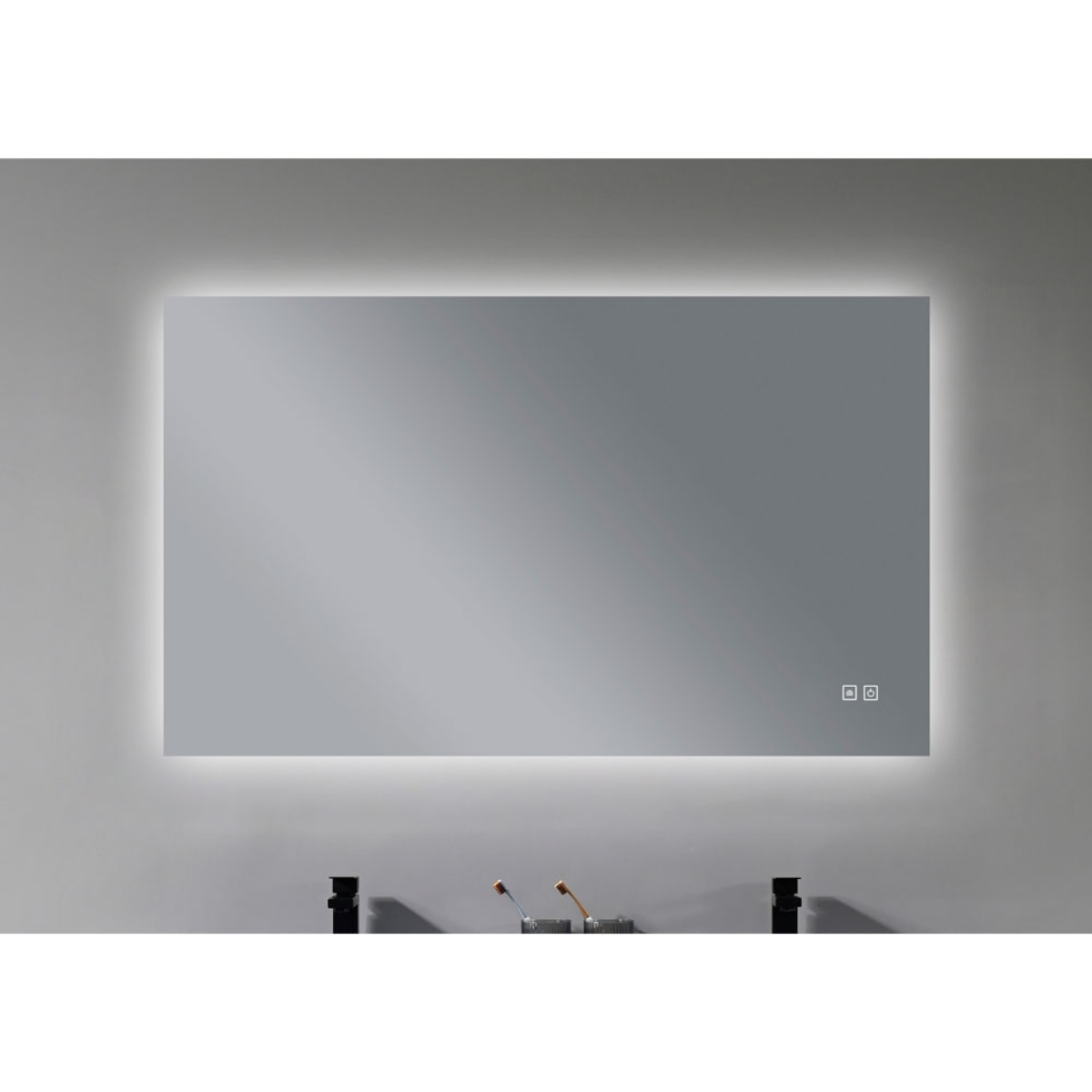 Imagen de Espejo LED Rectangular 100x60 cm con Luz Indirecta y Antivaho