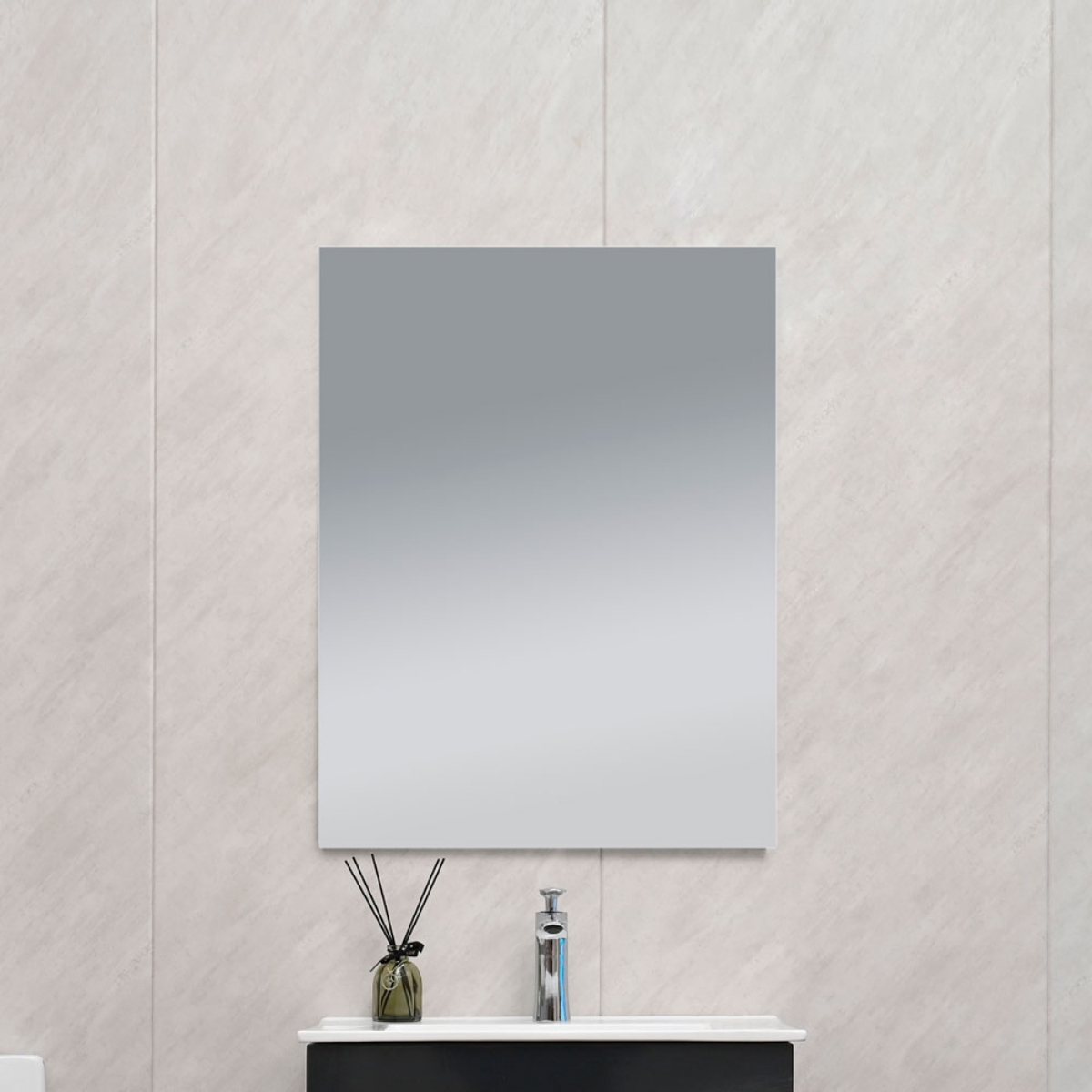 Imagen de Espejo Rectangular Simple 80cm, Vidrio de 5mm Sin Cobre
