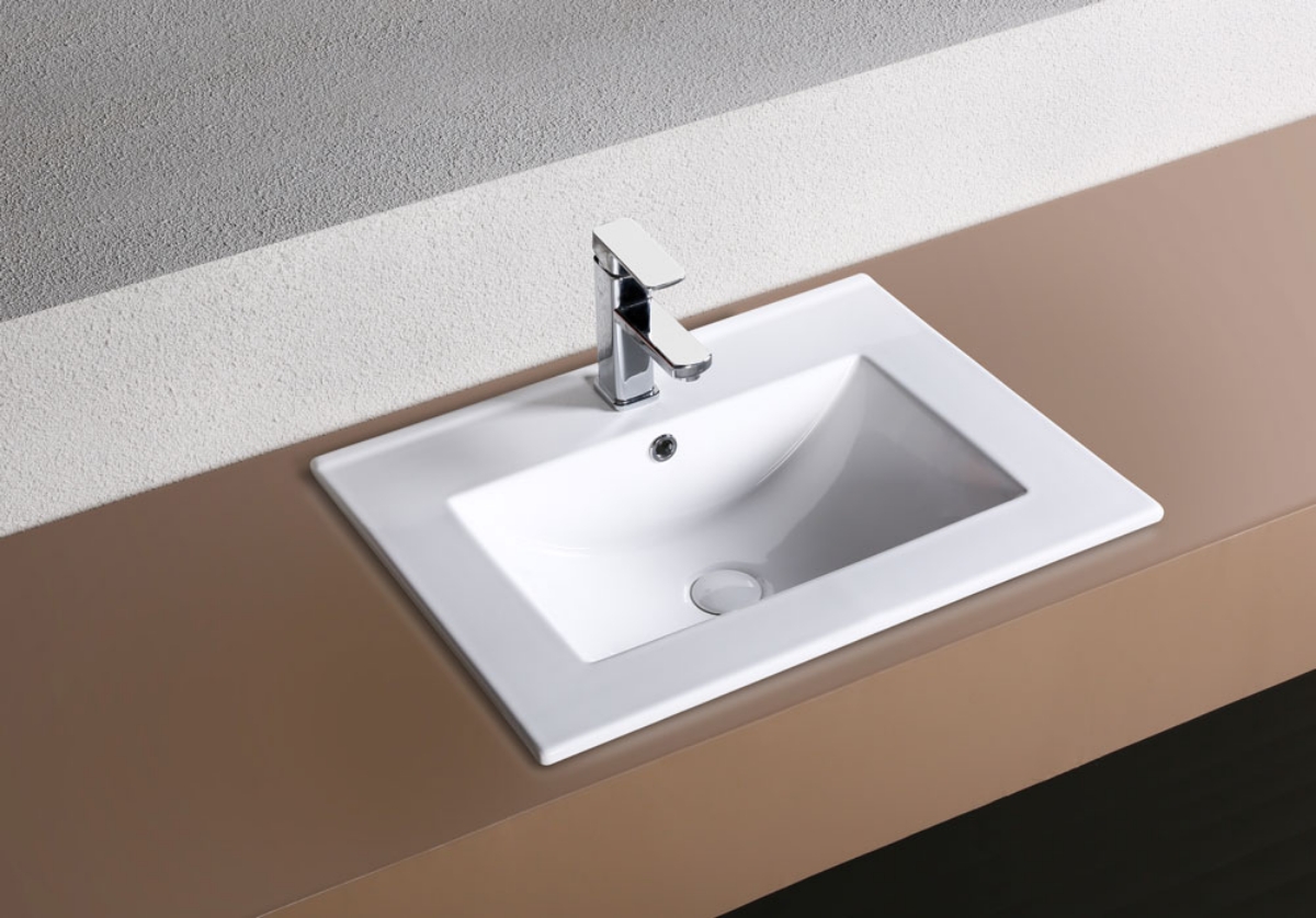 Imagen de Lavabo de Encastrar 61 cm GEL COAT Blanco Brillante