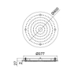 Imagen de Rociador de Techo Redondo 40 cm de Inox 304 Pulido – Empotrado
