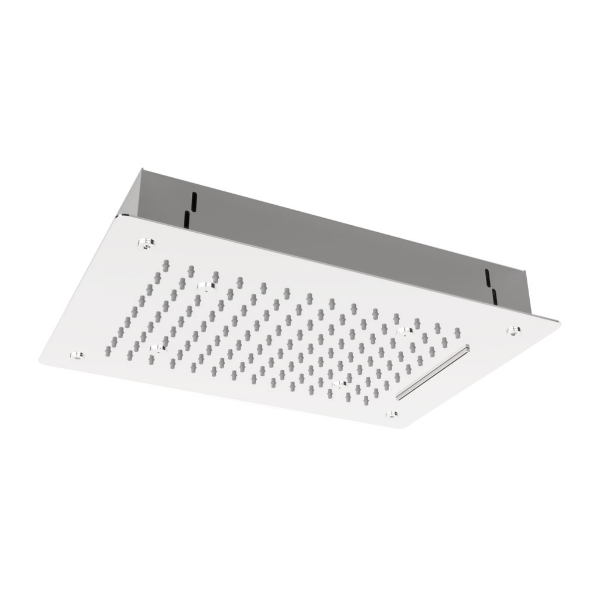 Imagen de Ducha Rectangular Lluvia y Cascada en Inox, Empotrada al Techo
