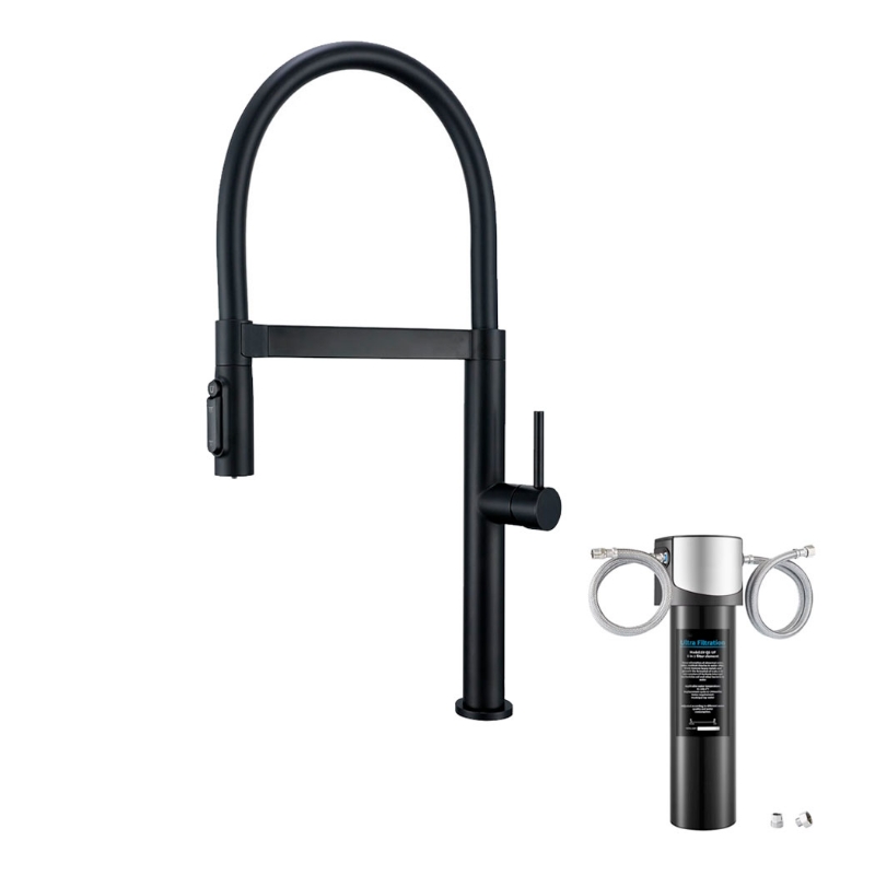 Imagem de Conjunto Torneira Preto Mate + Filtro Q5 – Água Purificada