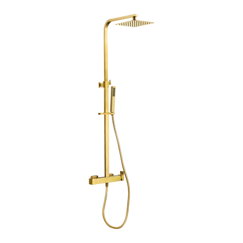 Imagen de Columna de Ducha Termostática Oro Mate