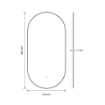 Imagem de Espelho LED Oval 100x50 com Desembaciador e Iluminação Ajustável