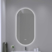 Imagem de Espelho LED Oval 100x50 cm sem Moldura, Luz Retroprojetada e Desembaciador