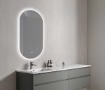 Imagem de Espelho LED Oval 100x50 cm com Luz Frontal e Desembaciador