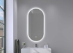 Imagem de Espelho LED Oval 100x50 cm com Luz Frontal e Desembaciador