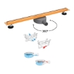 Imagen de Canaleta de ducha SLIM 600 mm oro mate PVD | Inox