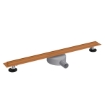 Imagem de Calha de Duche SLIM Cobre Mate PVD com Sifão 360º | 600–900 mm