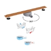 Imagem de Calha de Duche SLIM Cobre Mate PVD com Sifão 360º | 600–900 mm