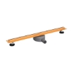 Imagem de Calha de Duche SLIM Ouro Mate PVD com Sifão 360º | 600–900 mm