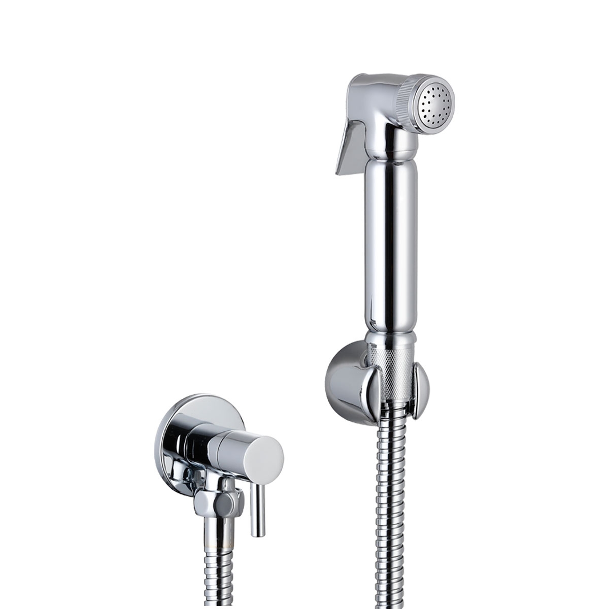 Imagen de Kit Ducha Higiénica en Latón Cromado con Flexible Inox